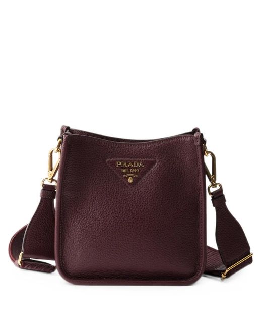Prada Purple Mini Leather Shoulder Bag