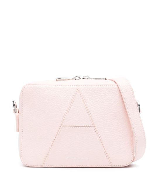 Aspinal Pink Camera Leather Cross Body Bag