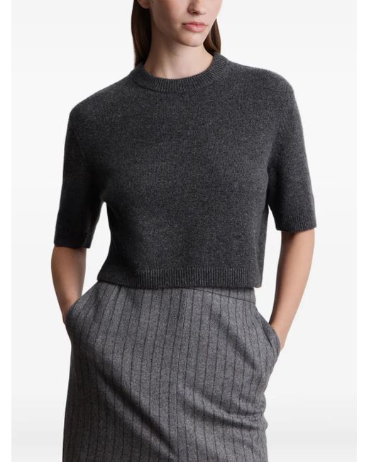 12 STOREEZ Gray Aurora Short-Sleeve Top