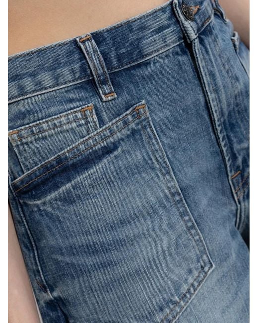 Samsøe & Samsøe Blue Saveyra Patch-Pocket Shorts
