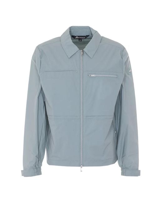 Moose Knuckles Blue Long-Sleeve Shirt Jacket for men