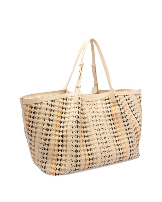 Serapian Natural Mosaico Secret Tote Bag