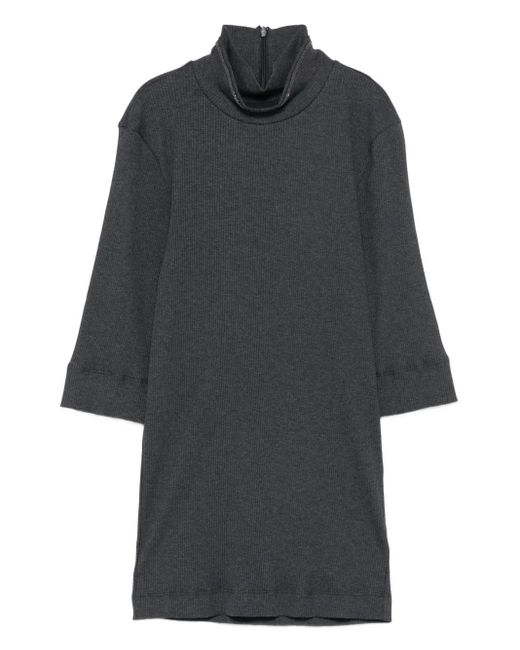Top A Collo Alto di Brunello Cucinelli in Gray