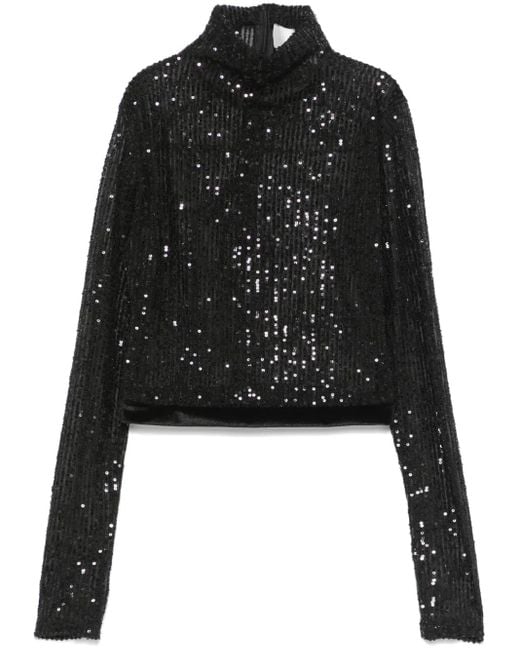 Atu Body Couture Black Sequinned Blouse
