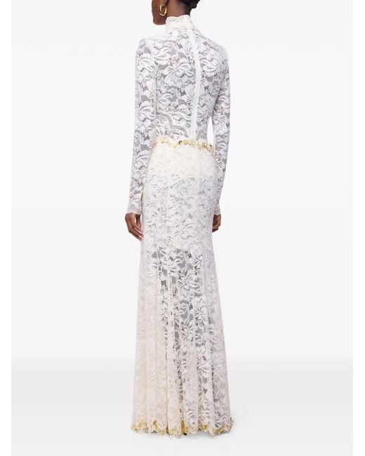 Rabanne White Lace Maxi Skirt