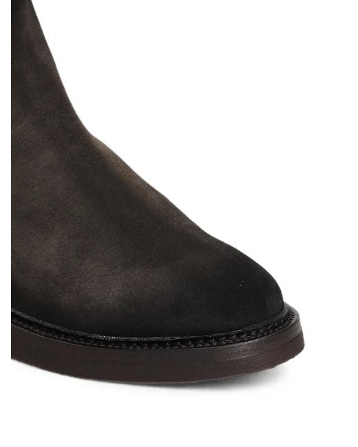 Officine Creative Black Hopkins Flexi 204 Suede Chelsea Boots for men
