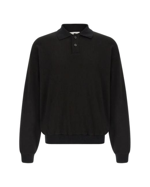 The Row Black Ry Two-Button Polo Shirt for men