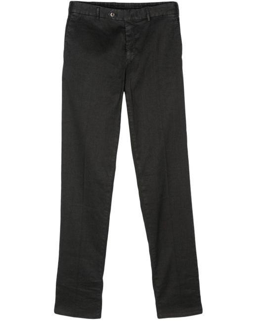 PT Torino Black Elasticated-waistband Trousers for men