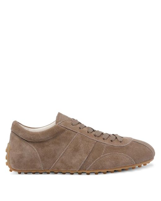 Tod's Brown Suede Leather Sneakers