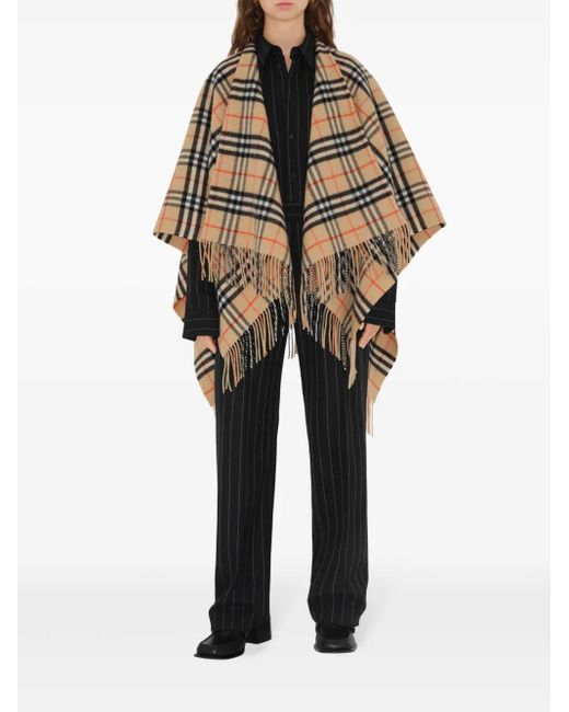 Burberry Geruite Cape in het Metallic