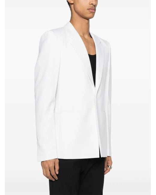 Givenchy White Notched-Lapel Blazer for men