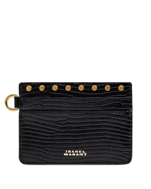 Isabel Marant Black Studded Card Holder