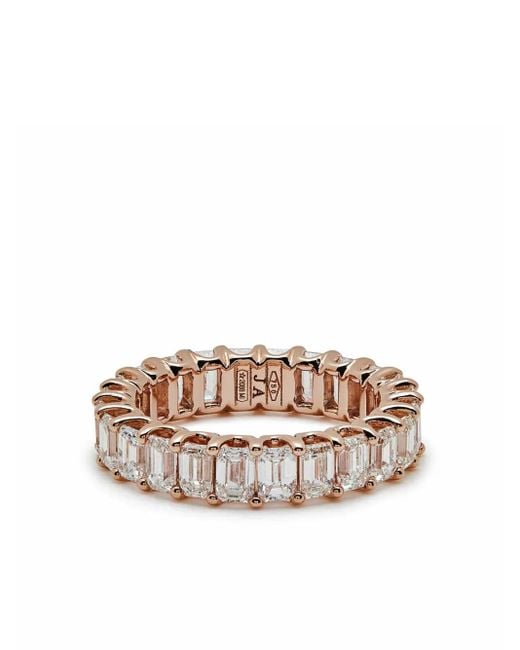 Jewels Aficionado White 18Kt Rose Diamond Eternity Ring