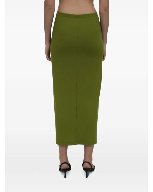 Gonna Midi A Coste di Rosetta Getty in Green