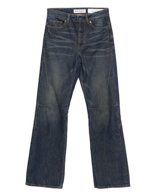 Our Legacy Blue Moto Cut Jeans