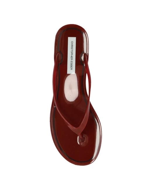 Christopher Esber Red Jo Flip-Flops