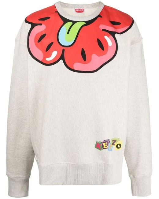 メンズ KENZO Boke Flower グラフィック スウェットシャツ Gray