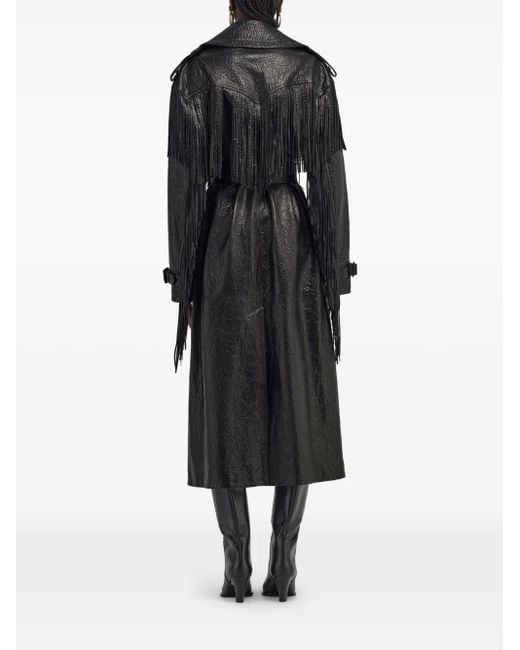 Gabardina con flecos Roberto Cavalli de color Black