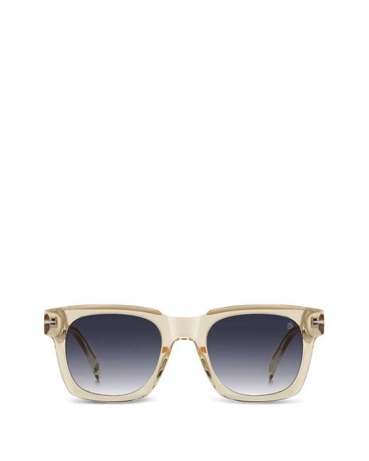 David Beckham Blue Square-Frame Sunglasses