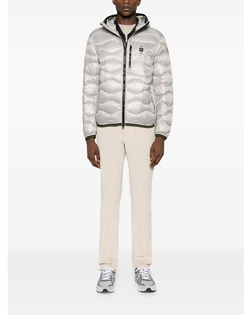 Blauer Gray Quilted Hooded Jacket for men