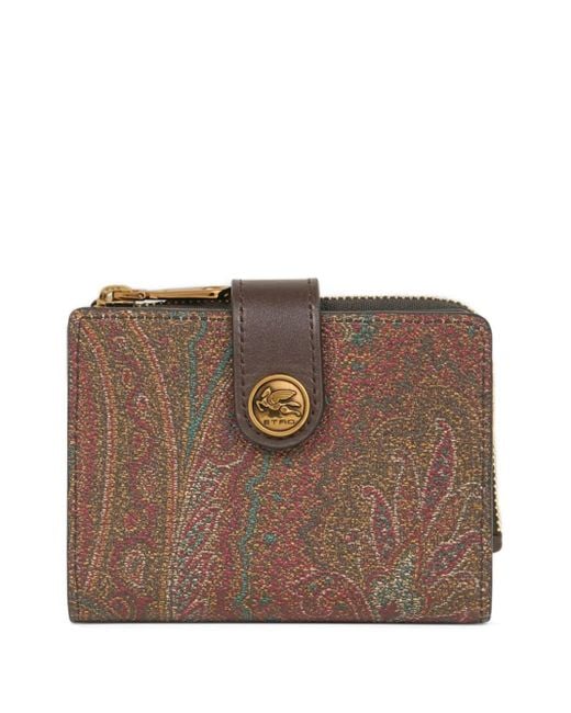 Etro Brown Paisley-Print Wallet