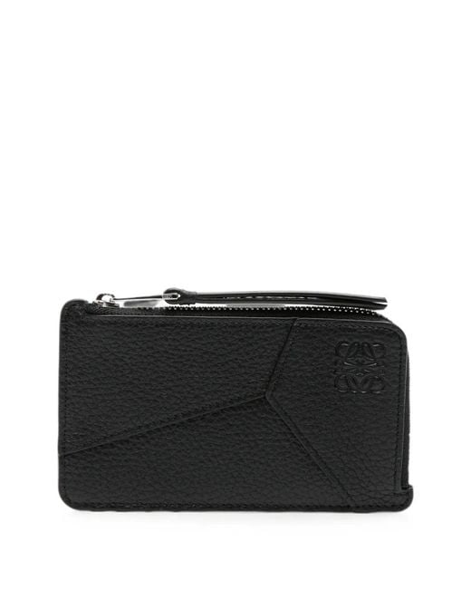 Loewe Black Puzzle Leather Card Holder for men