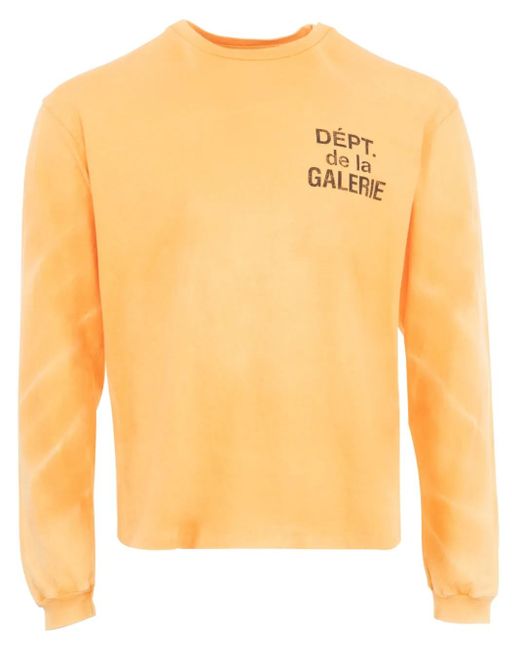 GALLERY DEPT. Yellow French-Logo Long-Sleeve T-Shirt