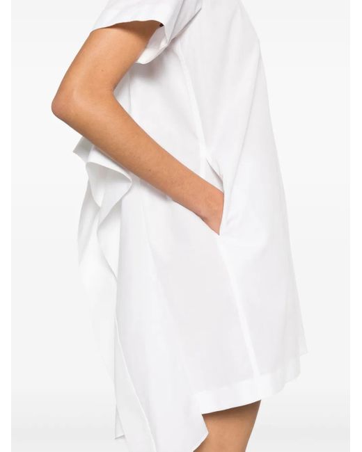 ワンピース SACAI White Poplin Dress Sacai Poplin Mini Dress in White | Lyst