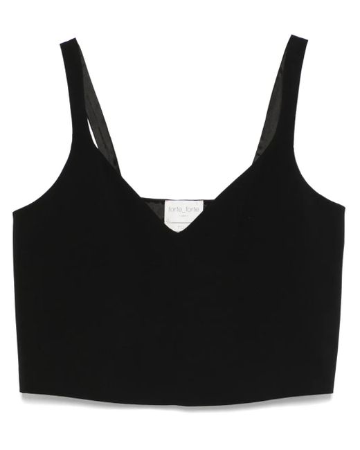 Forte Forte クロップド タンクトップ Black