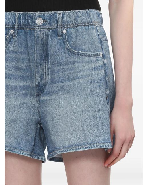 Shorts Elásticos Con Efecto Envejecido Rag & Bone de color Blue