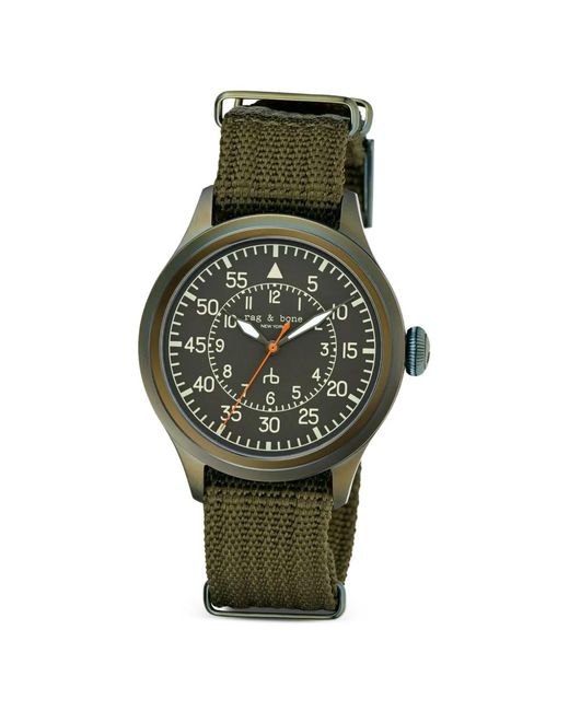 Rag & Bone Green Archer 42Mm Watch for men