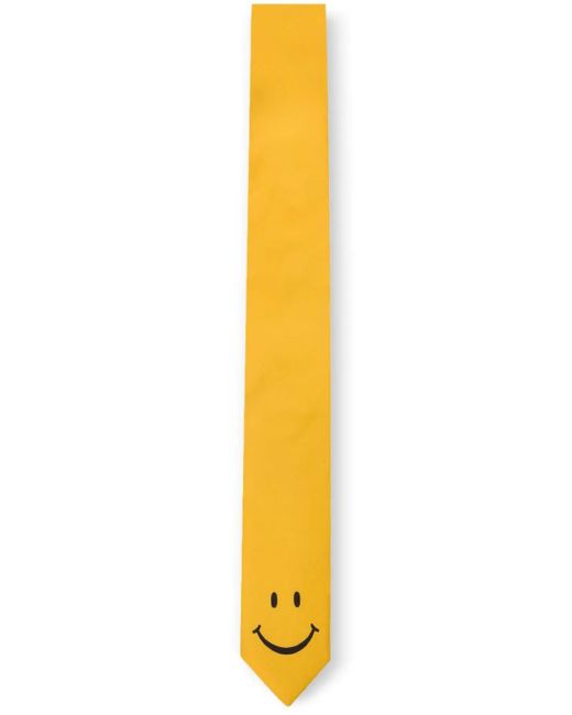 Cravatta Con Motivo Smile di Moschino in Metallic da Uomo