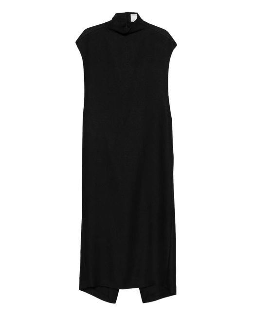 Calvin Klein Black Thea Mock-Neck Maxi Dress