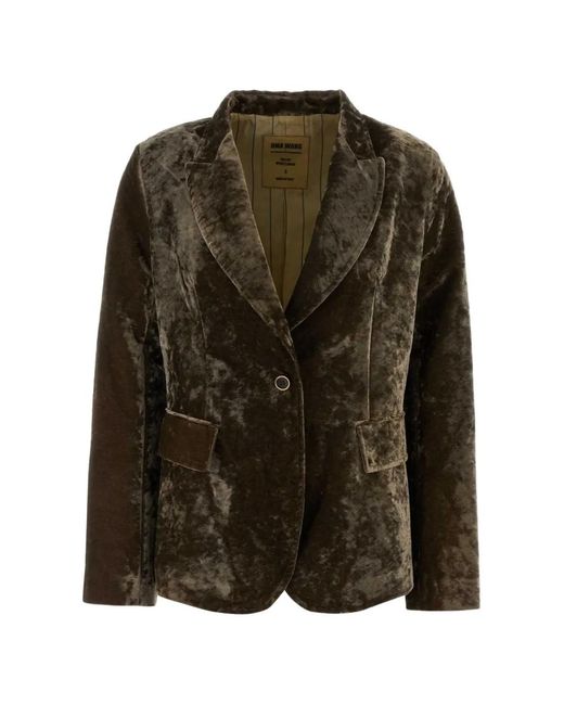 Uma Wang Green Kali Velvet Blazer