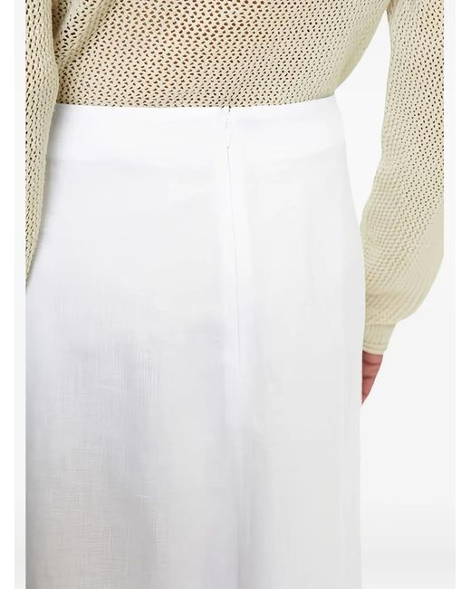 Marc O' Polo White A-Line Midi Skirt