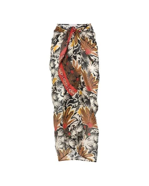 Anjuna White Floral Pareo