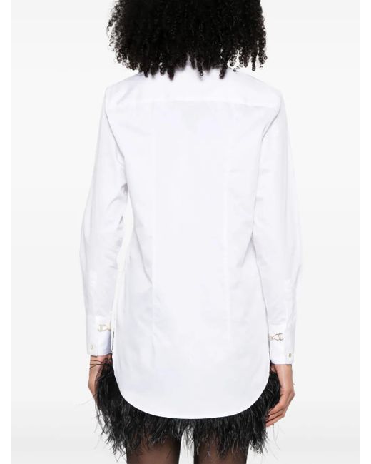 Maison Close White Shorts Mit Logo-Patch