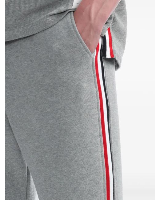 Thom Browne Gray Rwb Stripe Loopback Sweatpants for men