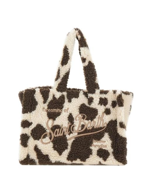 Mc2 Saint Barth Natural Logo-Embroidered Tote Bag