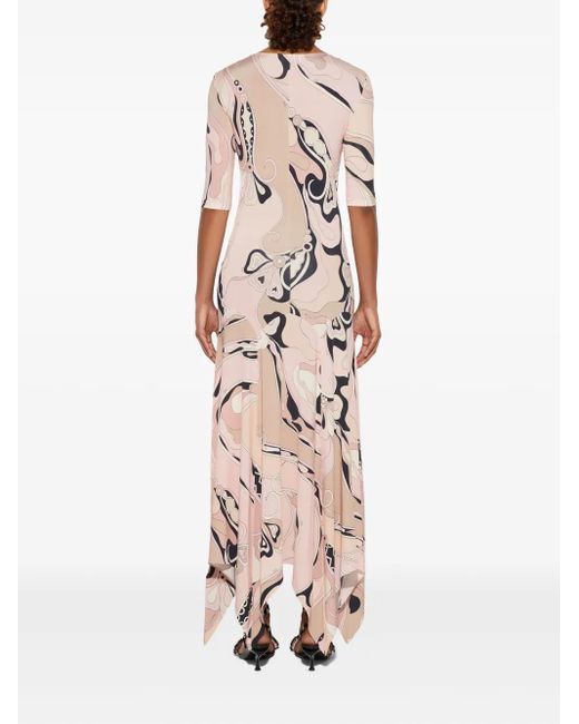 Emilio Pucci Natural Orchidee-Print Dress