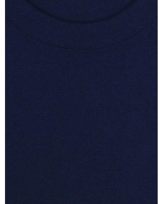 John Smedley Blue Round-Neck Short-Sleeve T-Shirt for men
