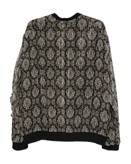 Undercover Black Sequin-Detail Bomber Jacket for men