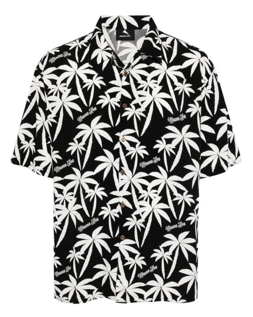 Mauna Kea Black Palm Tree-print Shirt for men