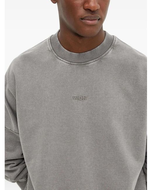 Sudadera con detalles bordados Won Hundred de hombre de color Gray