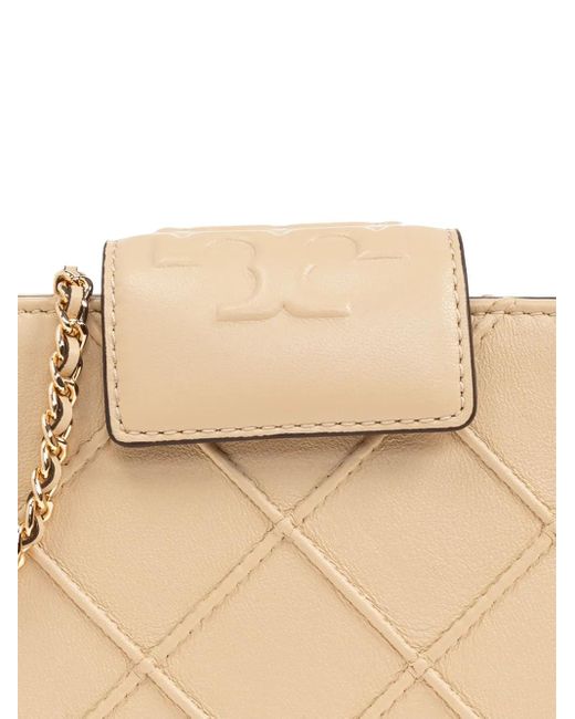 Tory Burch Natural Fleming Clutch Bag