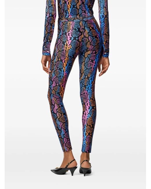 Versace Blue Printed Leggings