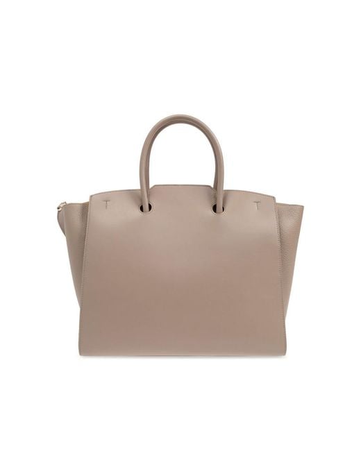 Furla Genesi Tote Bag in Natural | Lyst