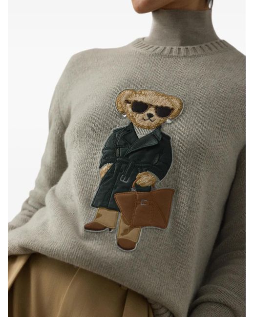 Ralph Lauren Gray Bear Sweater