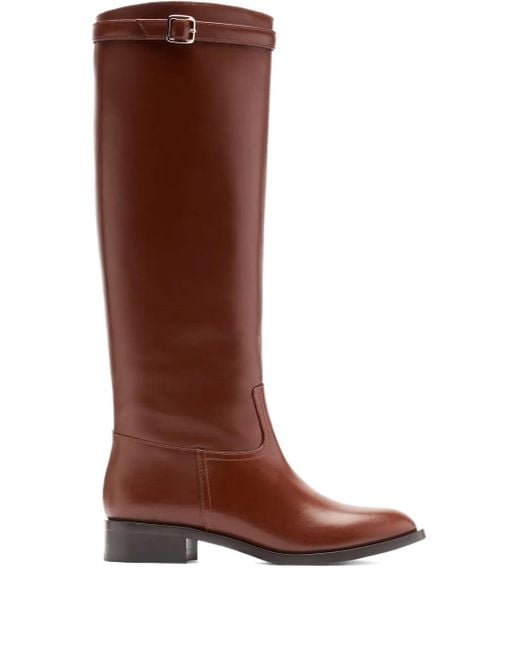 Scarosso Brown Lauren Knee-High Leather Boots