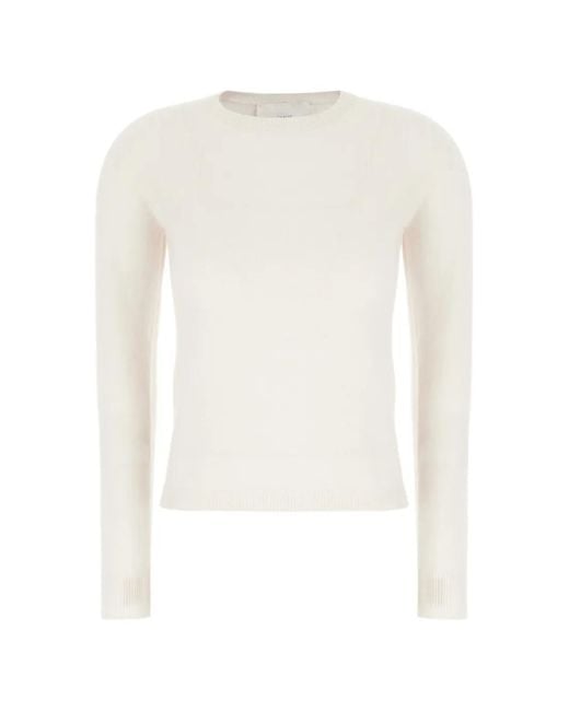 Vanisé White Fine-Knit Cashmere Sweater